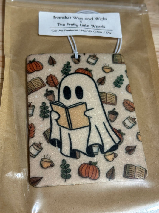 Boo and Book Halloween Car Freshie